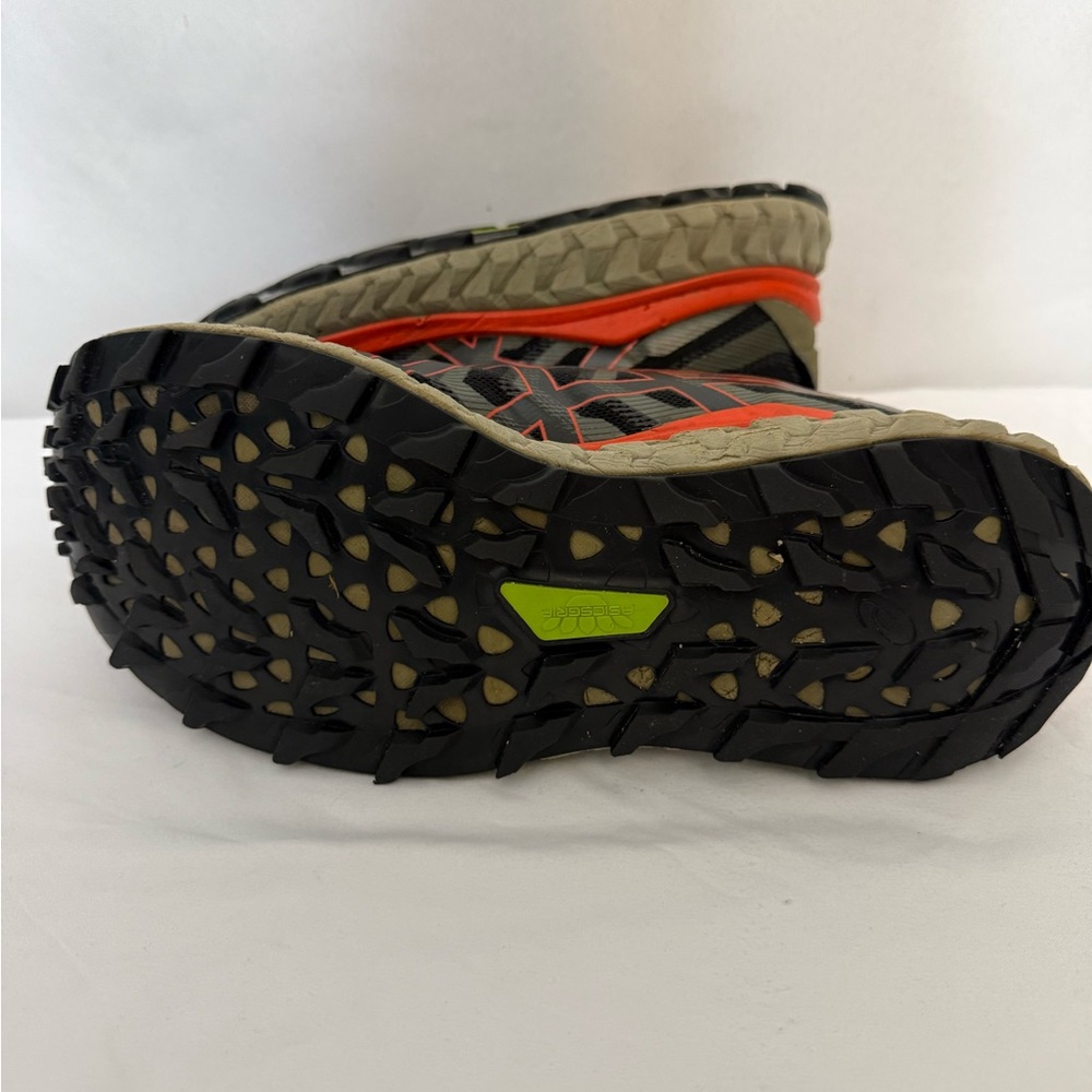 Asics Men's Black and Orange Trail Running Shoes - Picture 6 of 7